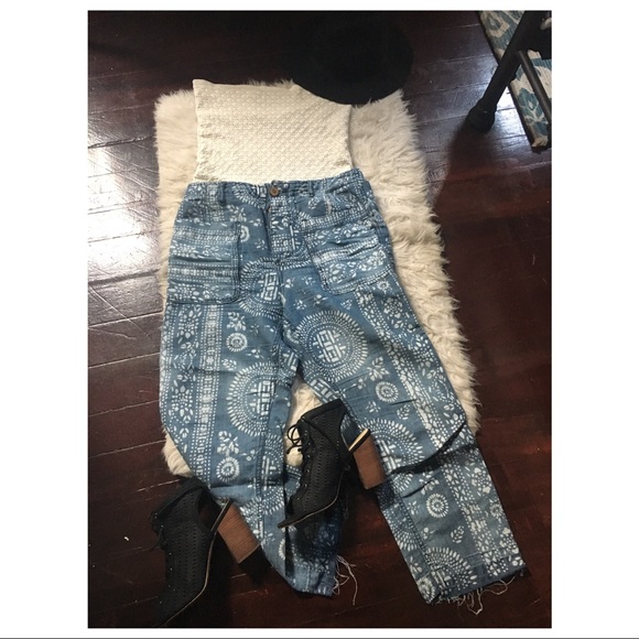 Free People Island Vibes Denim Trouser - Picture 1 of 8